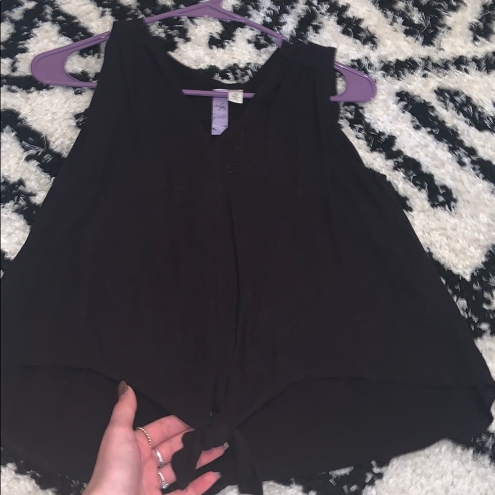 Black blouse tank top